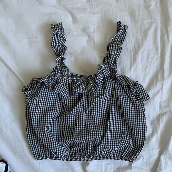 American Eagle - Gingham Checkered Strap Top - Picture 4 of 5
